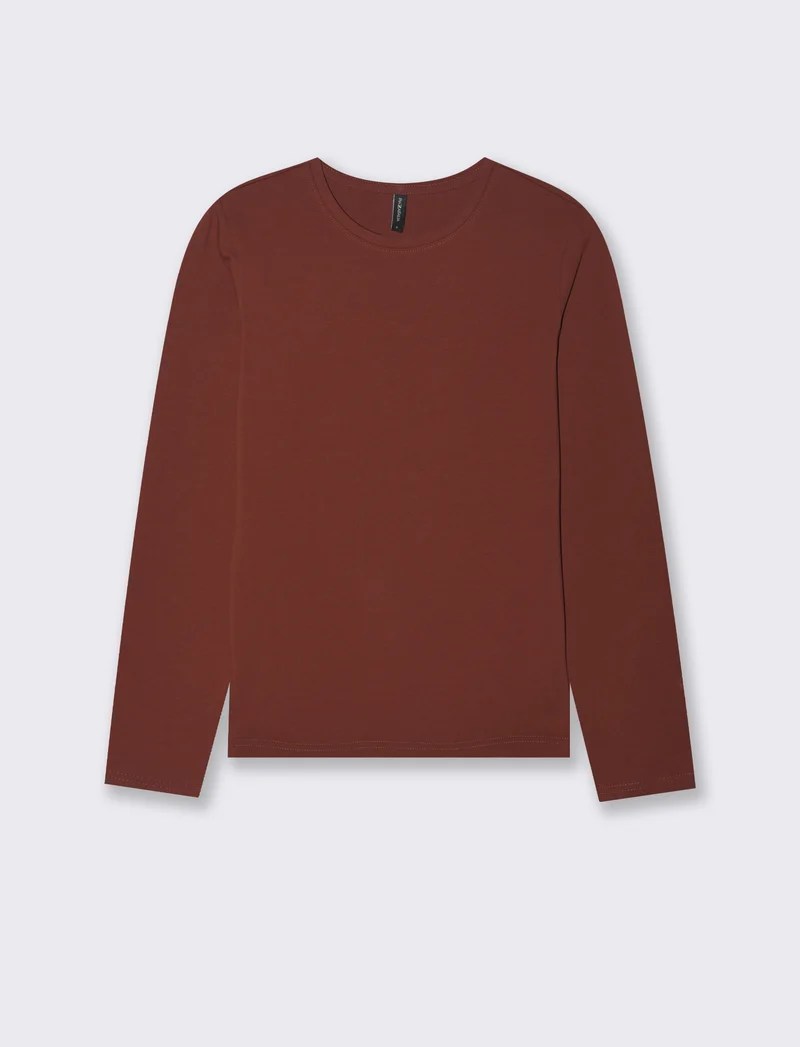 T-SHIRT BASICA - Marrone bruciato