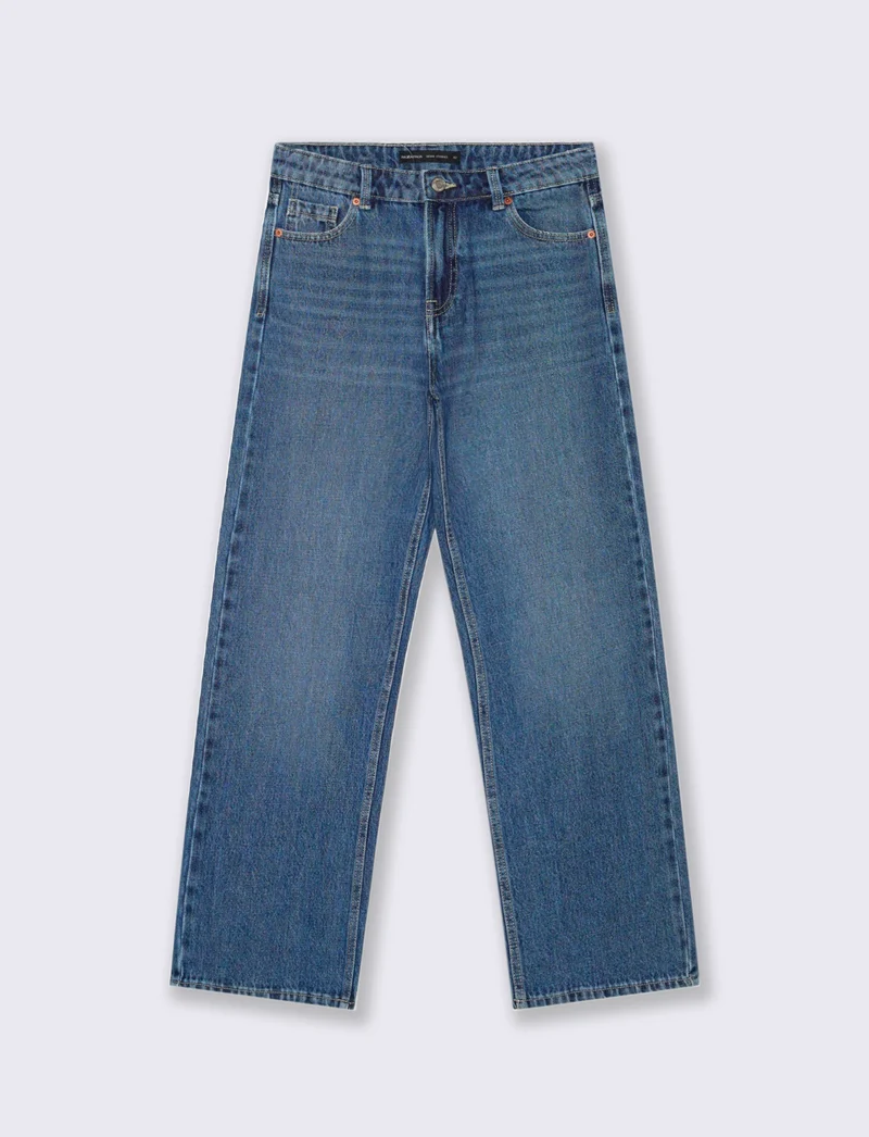 JEANS WIDE LEG - DENIM SCURO