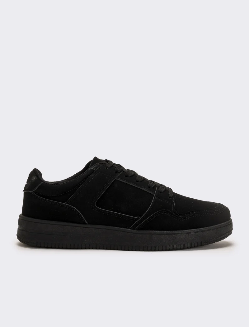 Sneakers monocolore da uomo - Nero
