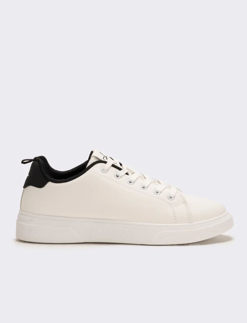Sneakers con fodera a contrasto da uomo - Bianco