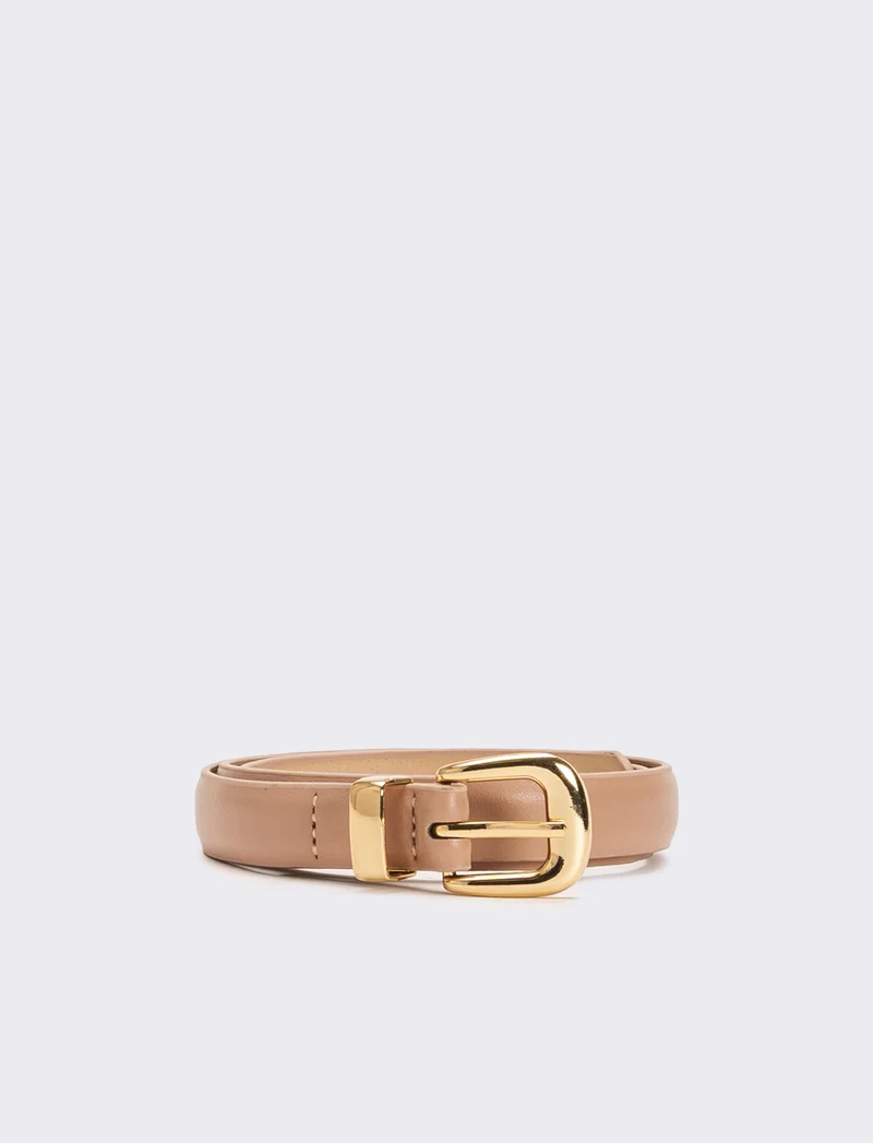 Cintura bambina basic con passante metallico - Rosa