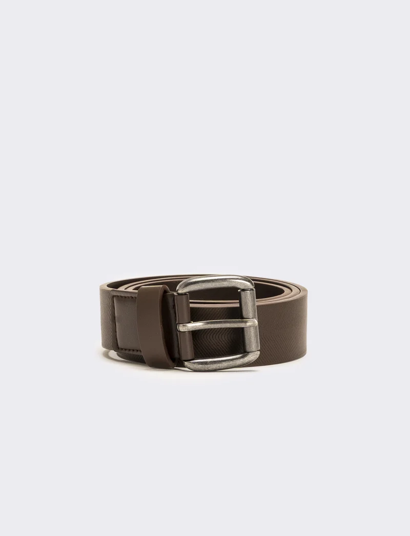 Cintura uomo fusto stampato - Marrone