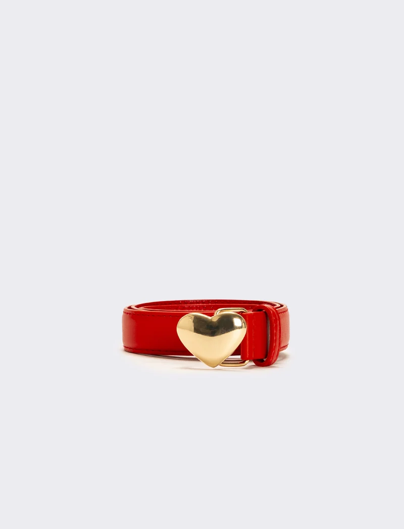 Cintura bambina fibbia cuore - Rosso