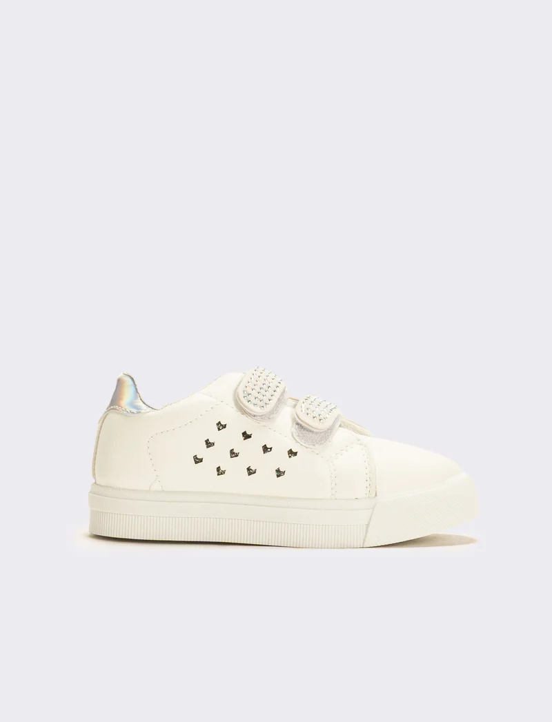 Sneakers con strappi da bambina - Bianco