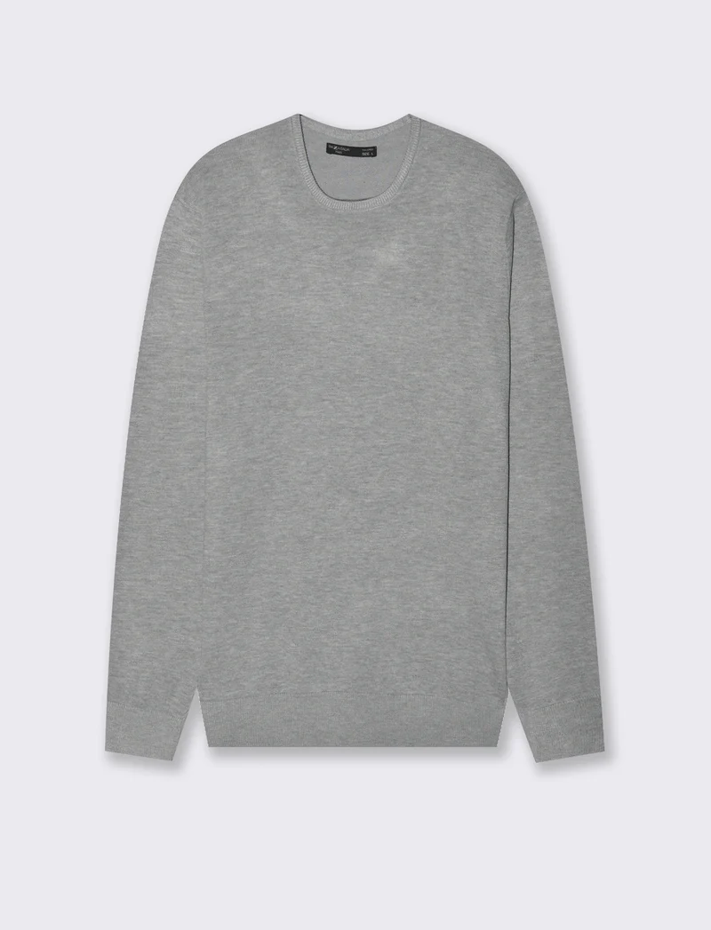 MAGLIA SLIM FIT - Grigio mel.
