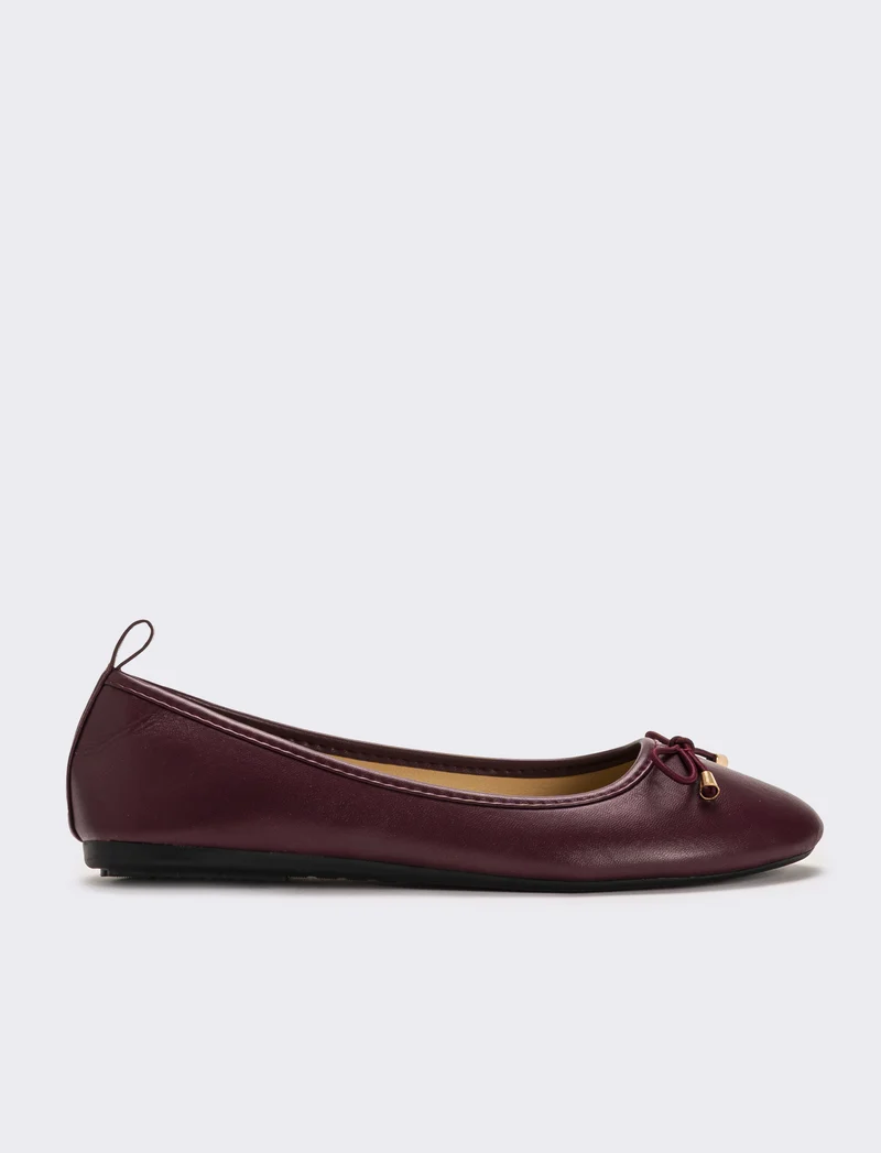 Ballerina con fiocco da donna - Bordeaux