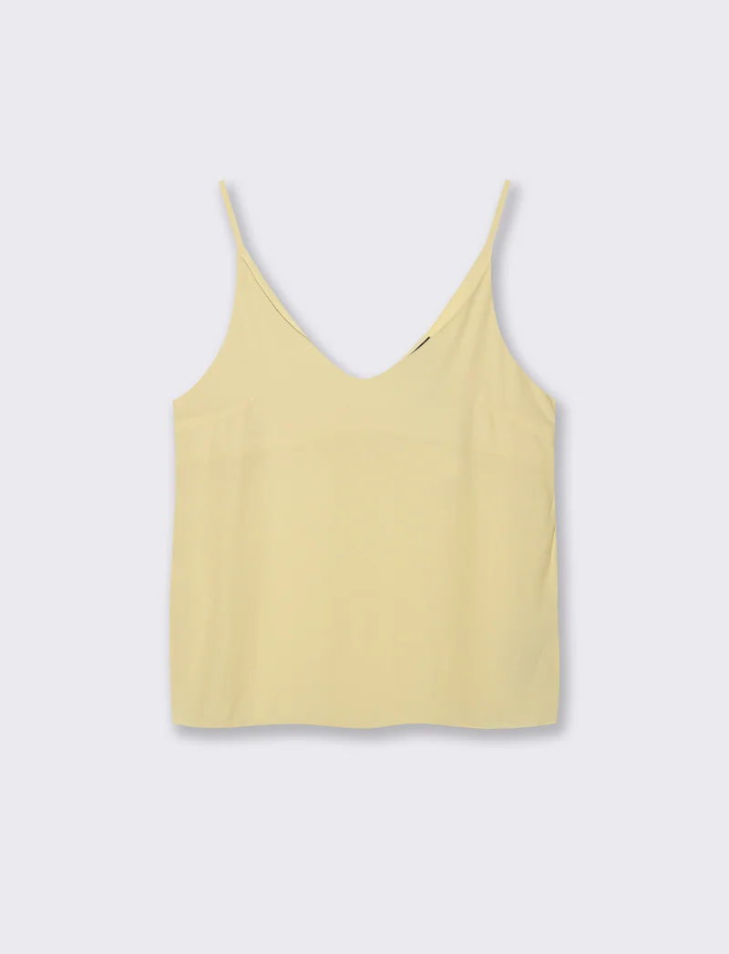 TOP CON SCOLLO A V - Giallo