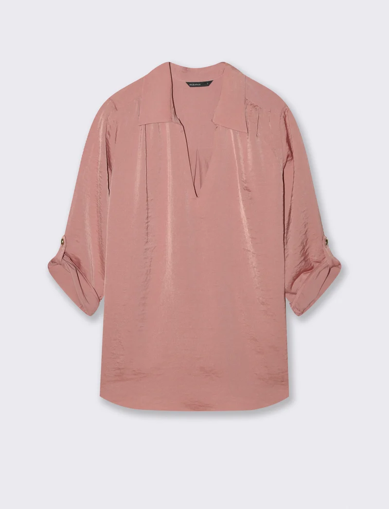CASACCA CON MANICA A 3/4 - Rosa polvere