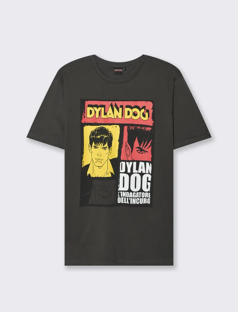 T-SHIRT STAMPA DYLAN DOG - Grigio
