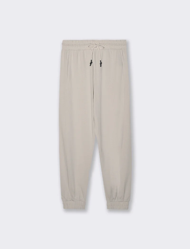 JOGGER CON COULISSE - Bianco gesso