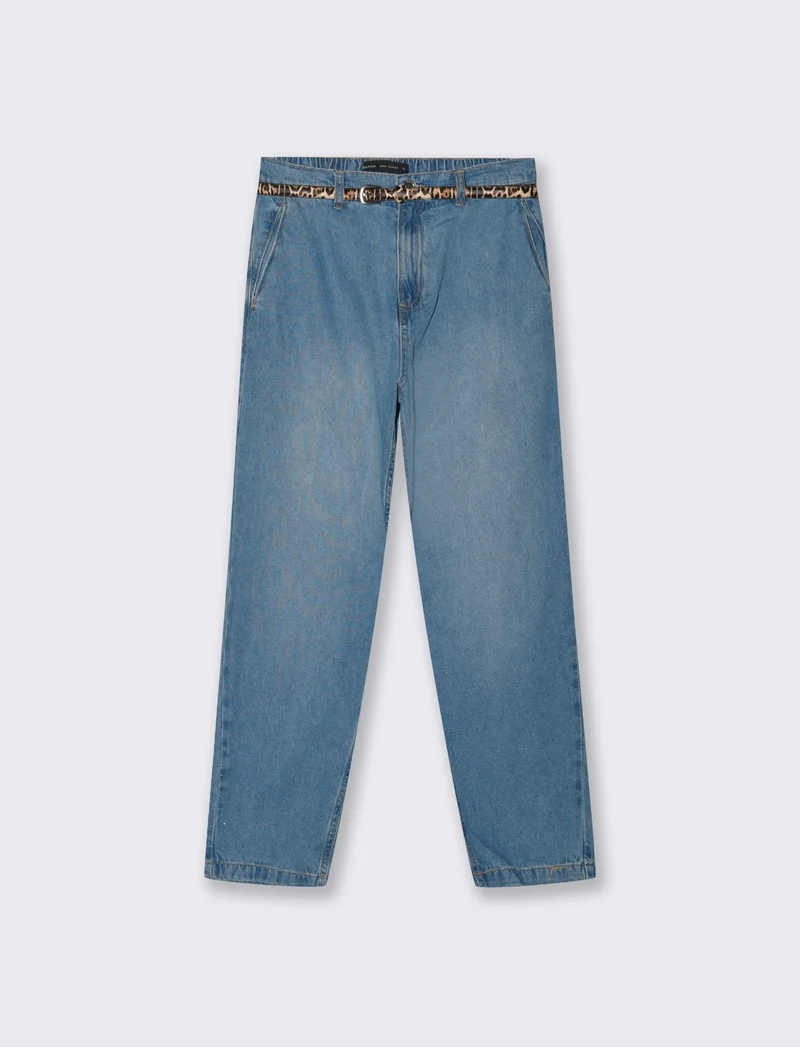JEANS PAPERBAG - Denim