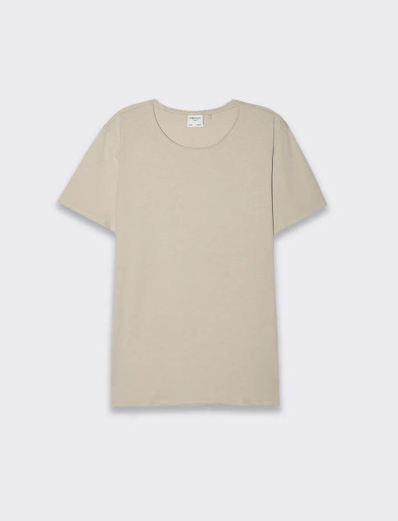 T-SHIRT ORLI TAGLIO VIVO REGULAR FIT - Grigio ghiaccio