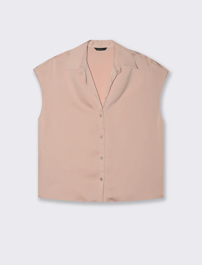 CAMICIA CON MANICHE AD ALETTA - Rosa chiaro