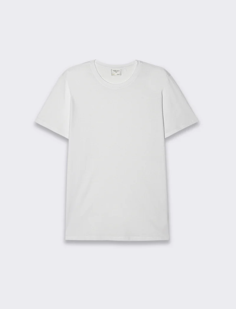 T-SHIRT BASIC IN COTONE REGULAR FIT - Bianco