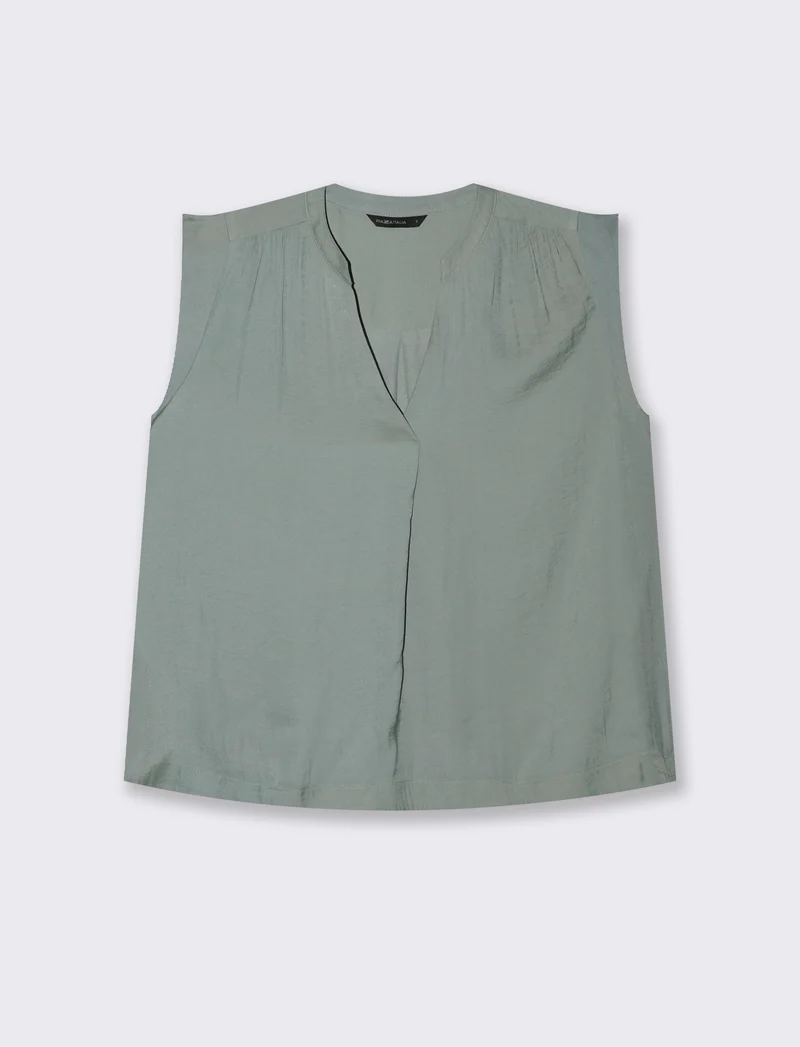 CASACCA CON SCOLLO A V - Verde foresta