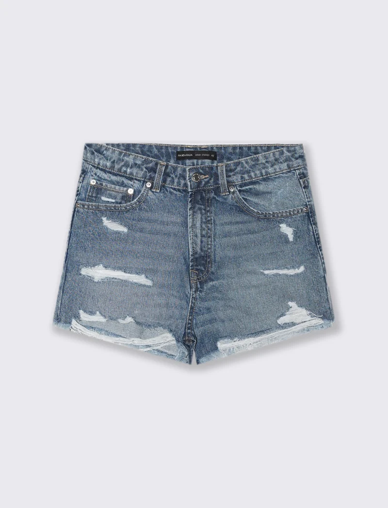 SHORT IN DENIM - Denim