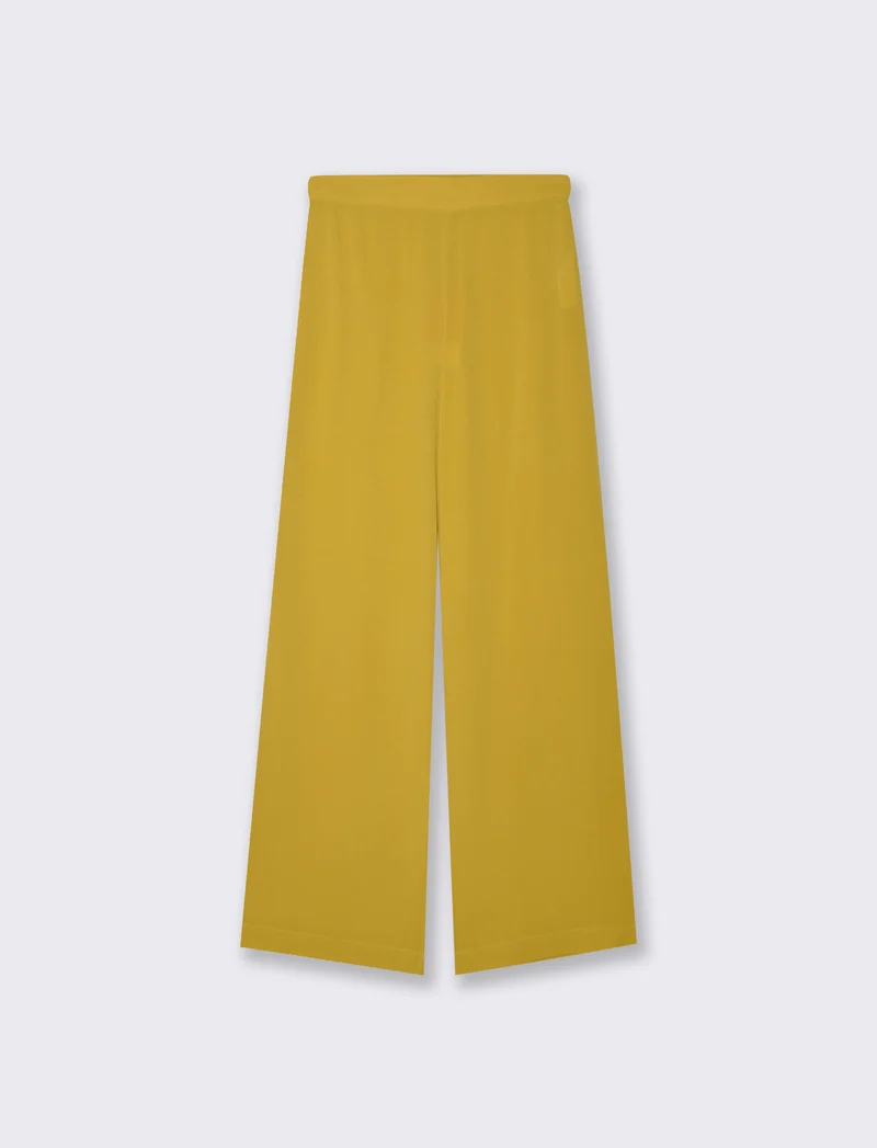 PANTALONE PALAZZO - Mostarda