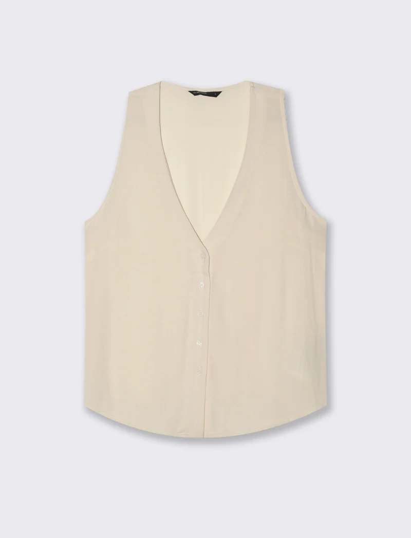 BLUSA SMANICATA - Avorio