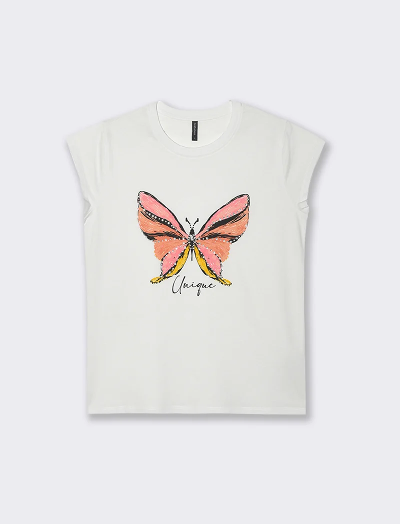 T-SHIRT CON STAMPA E APPLICAZIONI - var 1