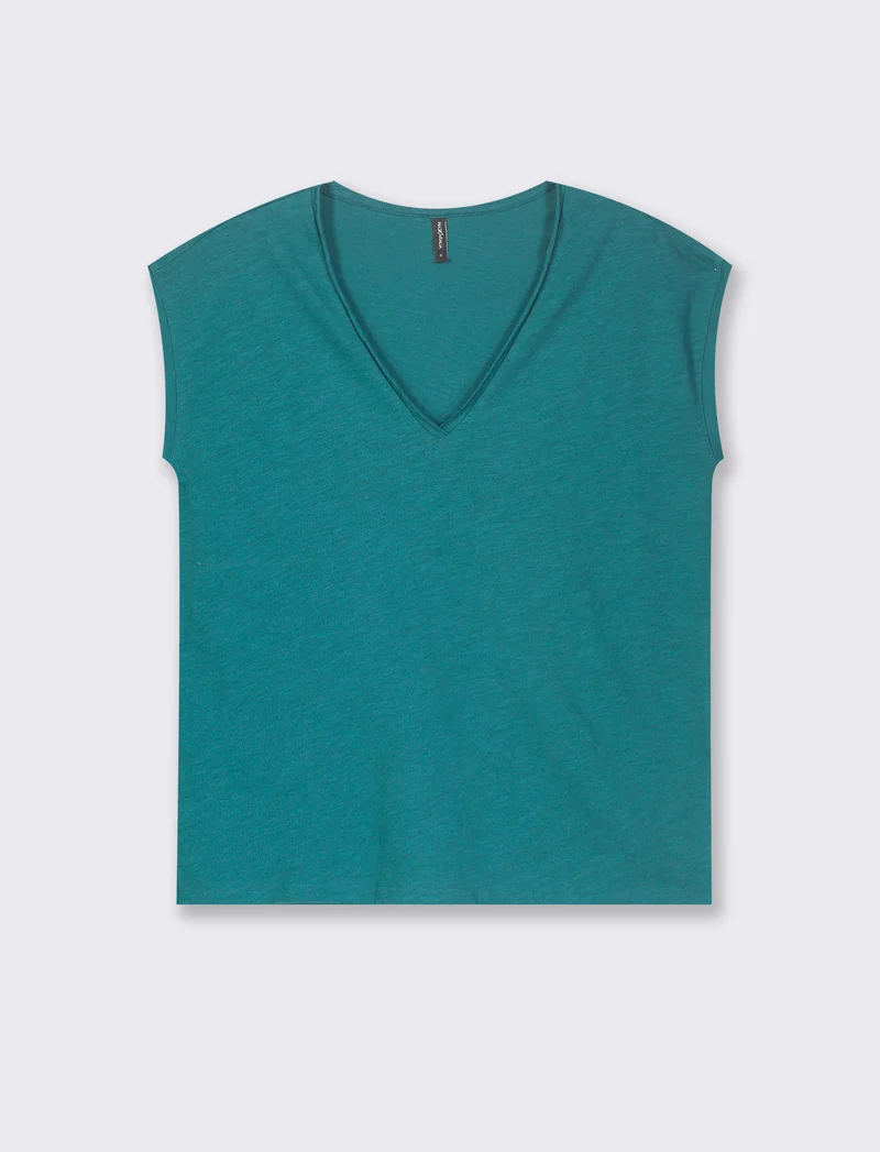 T-SHIRT CON SCOLLO A V - Ottanio