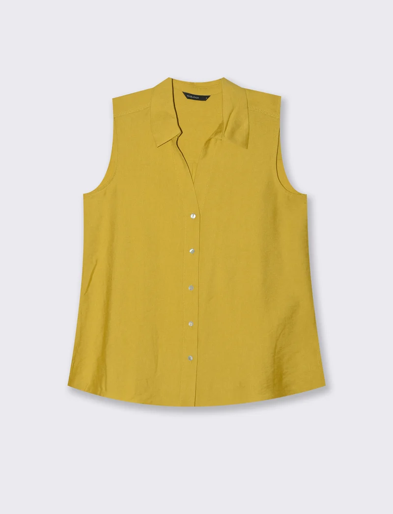 CAMICIA SMANICATA - Mostarda
