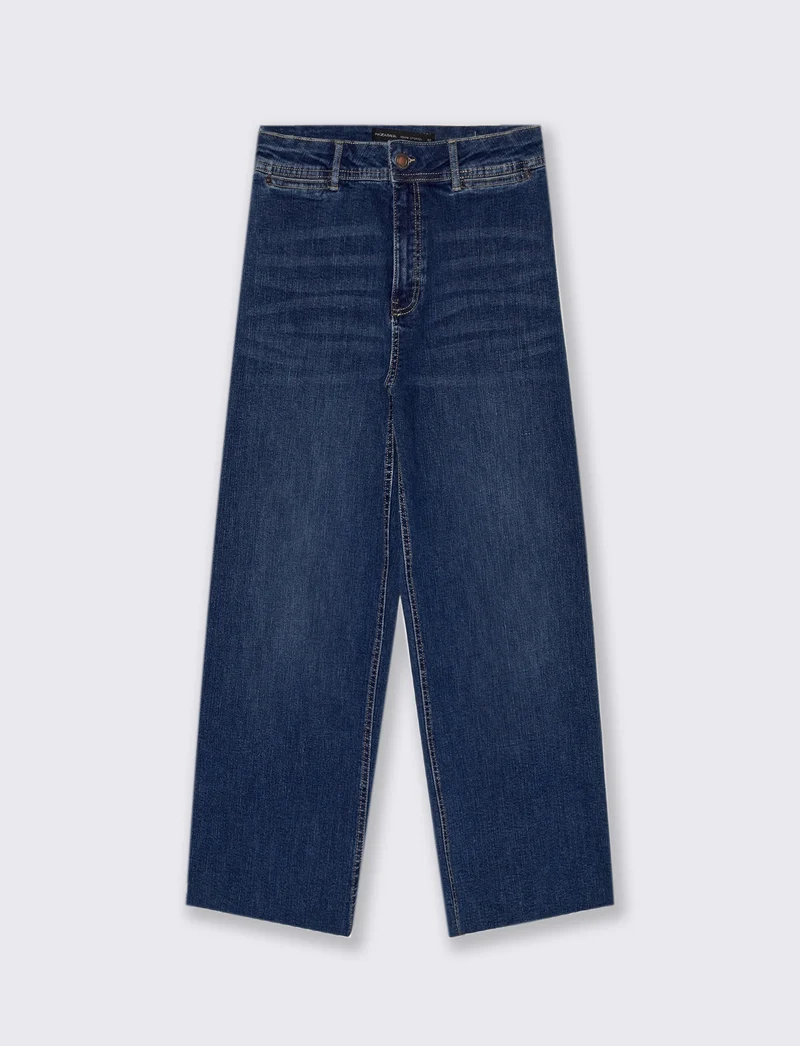 PANTALONE CROP - DENIM SCURO