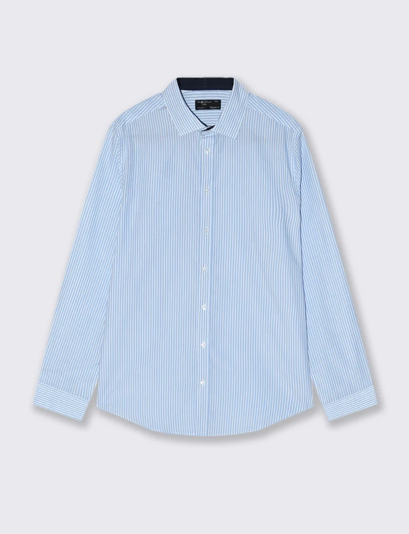 CAMICIA BASIC REGULAR FIT EASY IRON - Azzurro