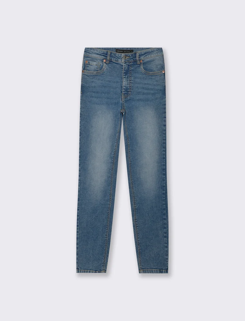 JEANS SKYNNY VITA ALTA - Denim