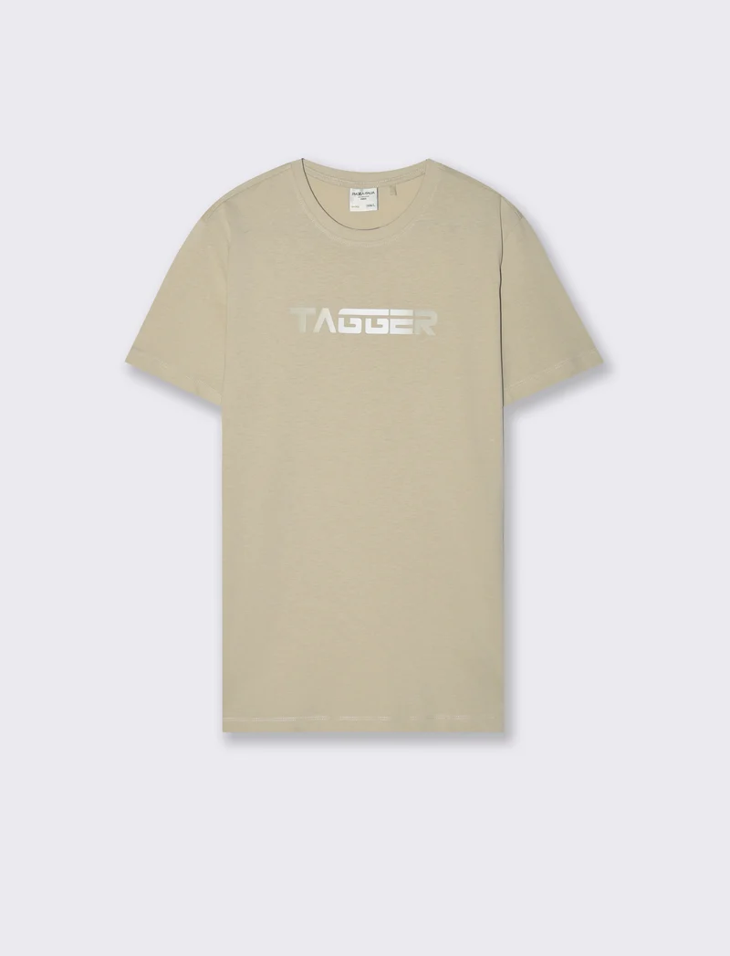 T-SHIRT IN COTONE CON STAMPA DEGRADE' - Grigio ghiaccio