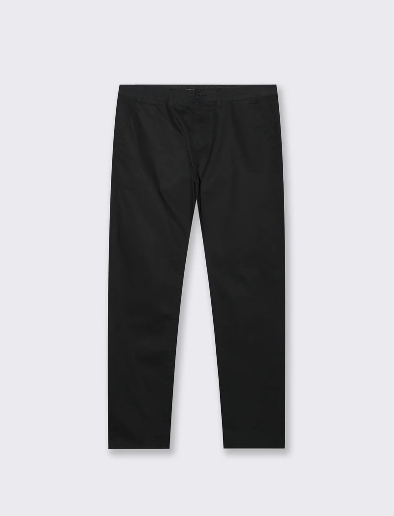 PANTALONI BASIC CHINO REGULAR FIT - Nero