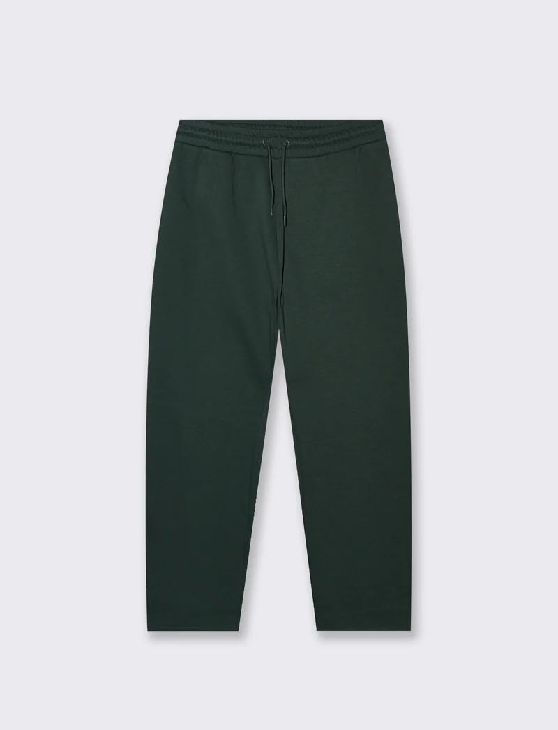 PANTALONI IN FELPA CON VITA JOGGER - Verde scuro