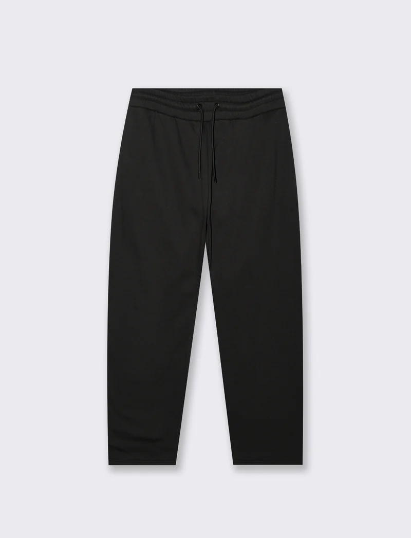 PANTALONI IN FELPA CON VITA JOGGER - Nero