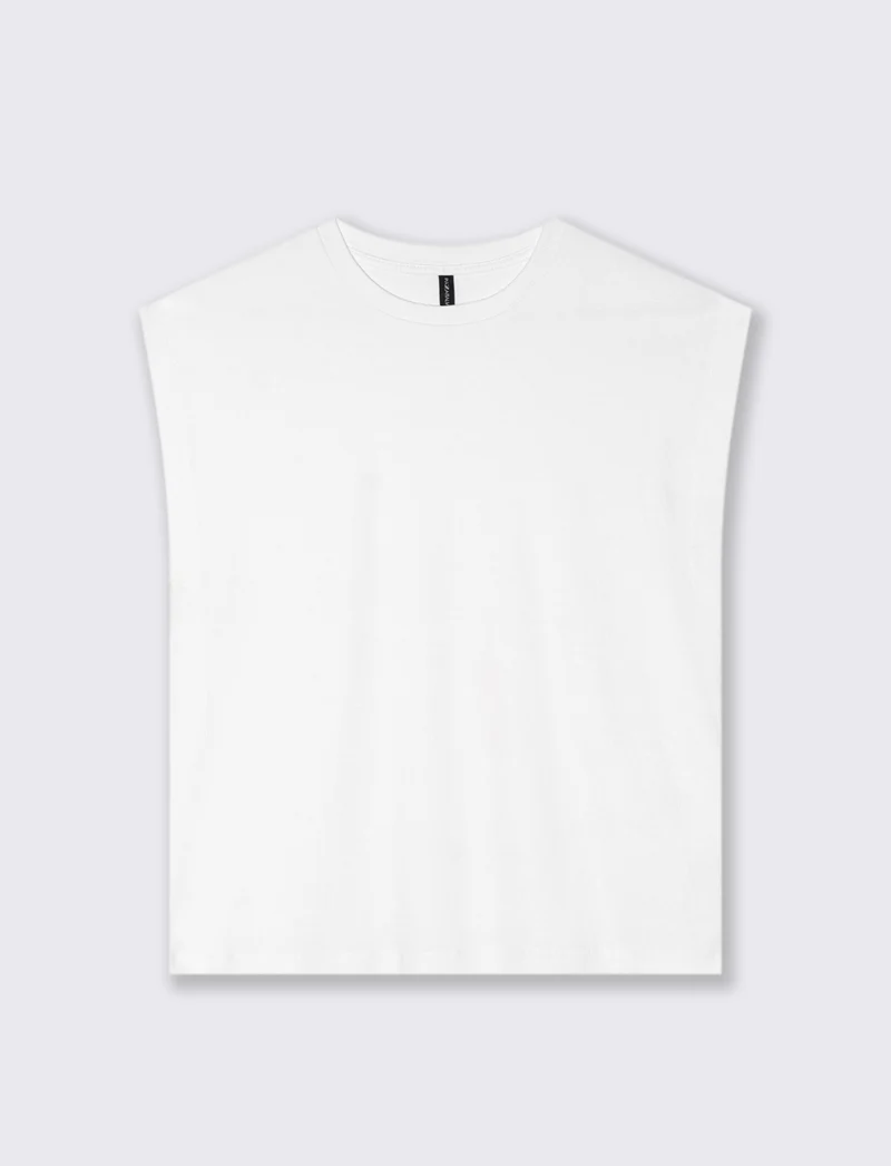 T-SHIRT A COSTE - Bianco