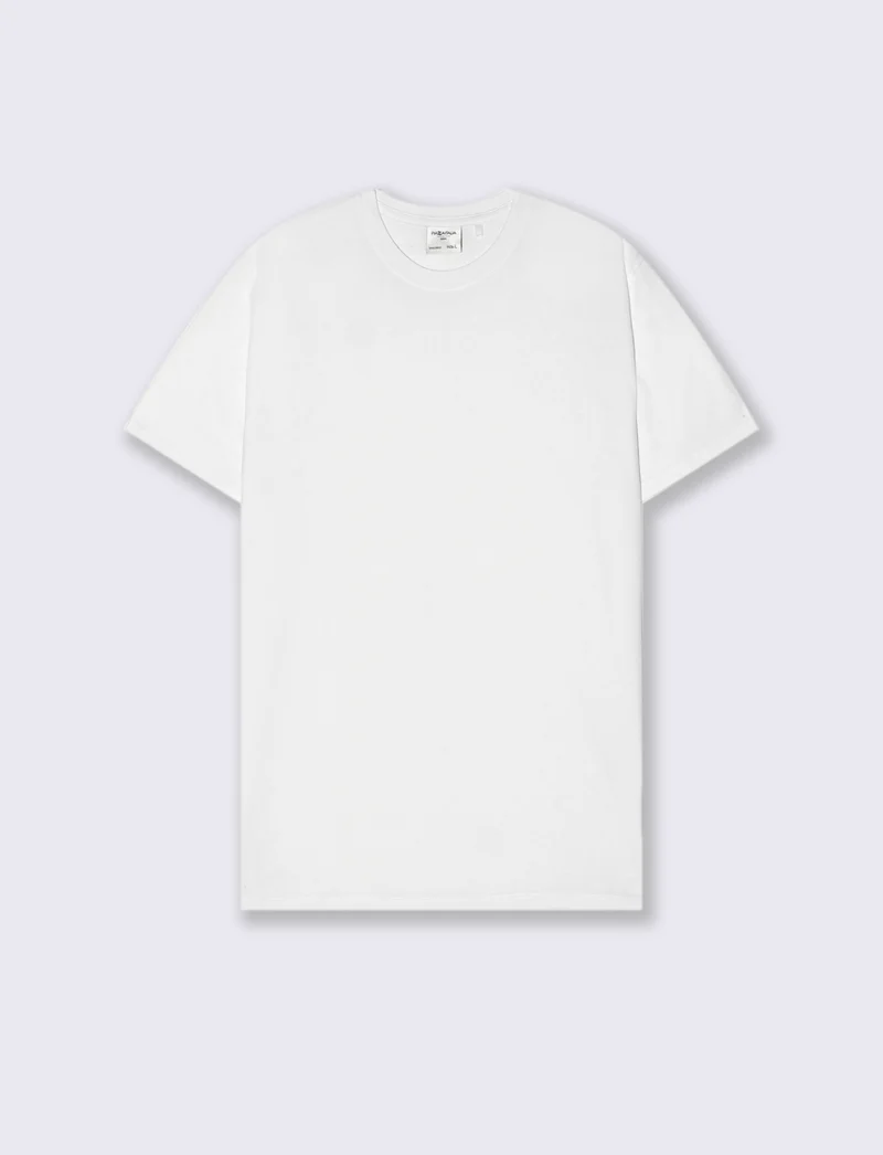 T-SHIRT BASIC IN COTONE PREMIUM REGULAR FIT - Bianco