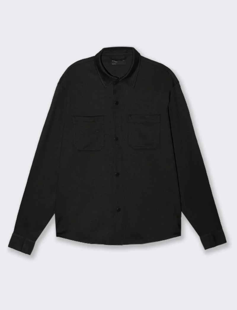 CAMICIA DA COMPLETO LAVORAZIONE JACQUARD - Nero