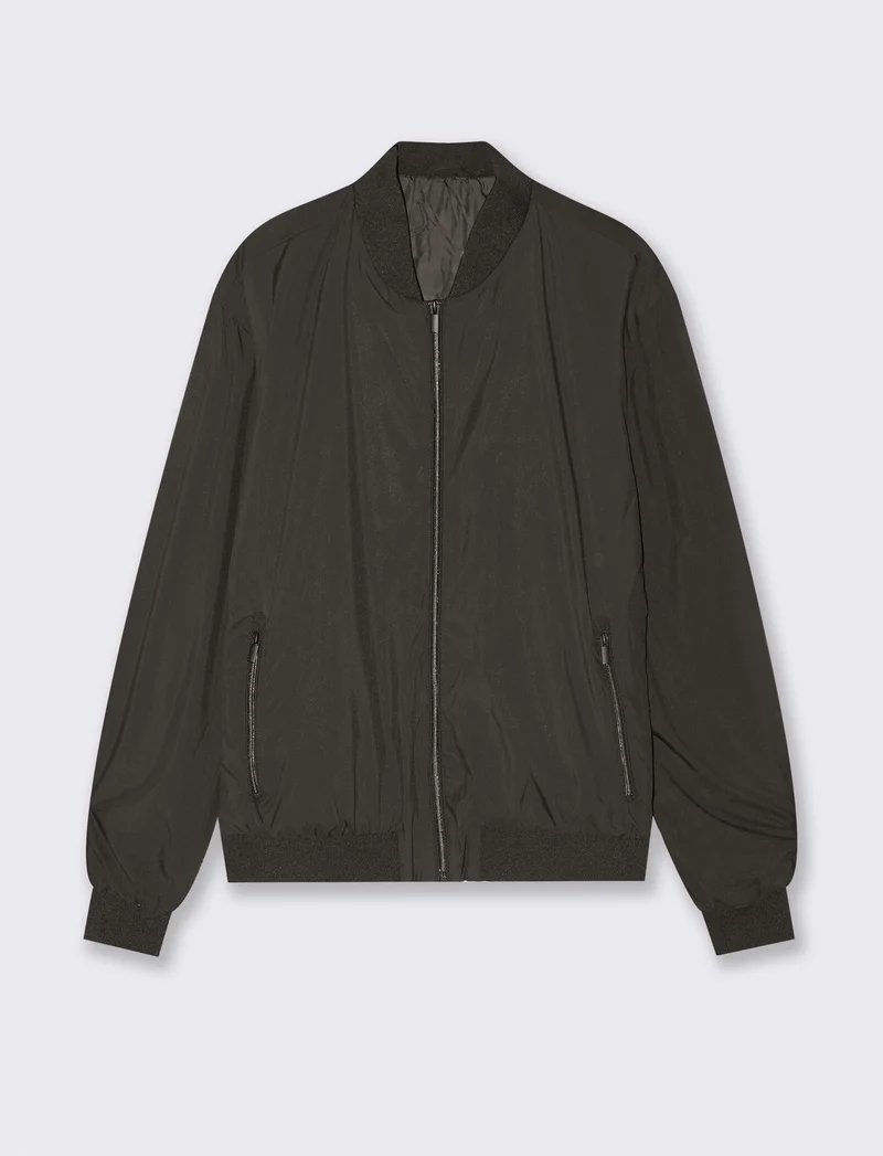 BOMBER BASIC IN TESSUTO TECNICO - Moro