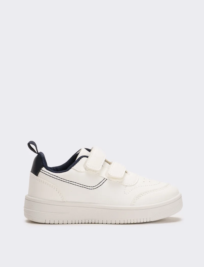 Sneakers con fodera blu da bambino - Bianco