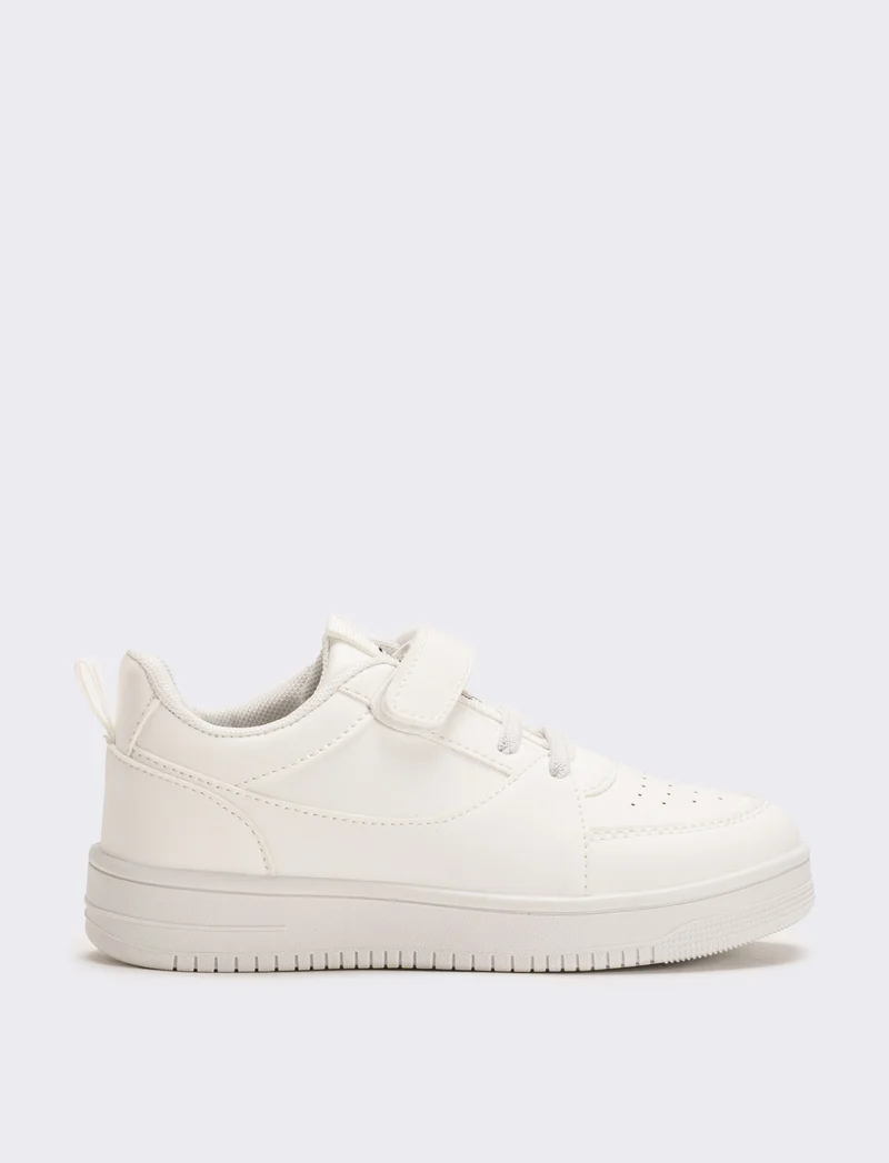 Sneakers monocolore da bambino - Bianco