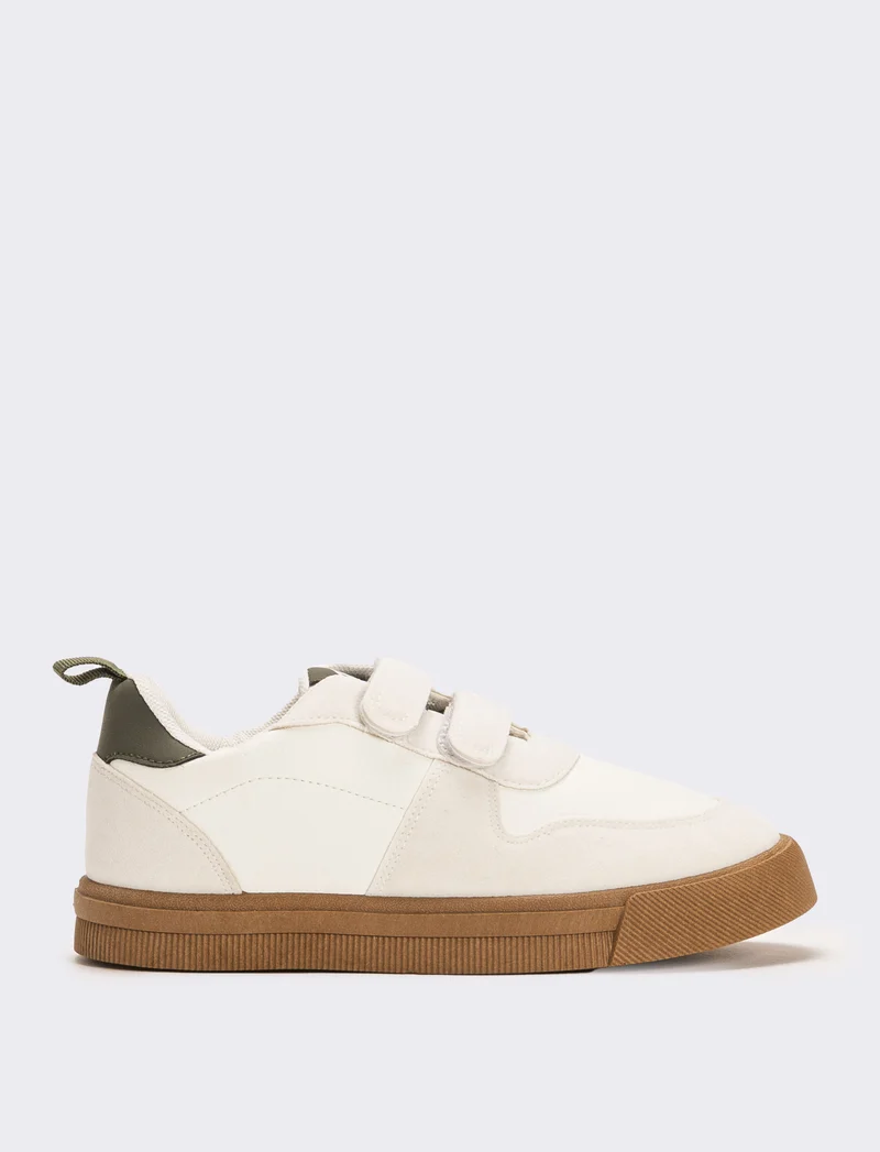 Sneakers con strapppi da bambino - Bianco