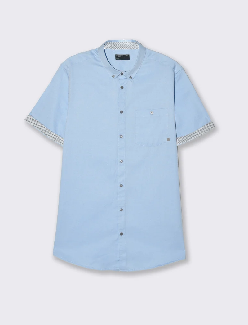 Camicia oxford regular fit da uomo - Celeste