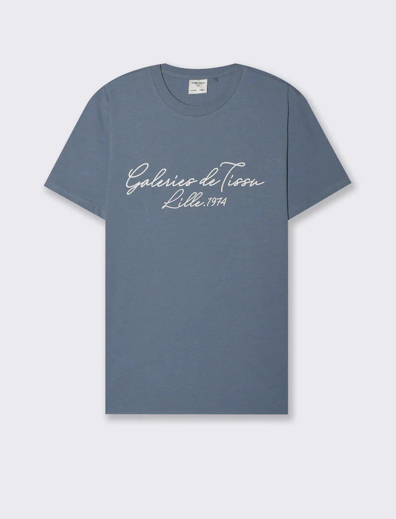 T-shirt con stampa effetto ricamo da uomo - CARTA DA ZUCCHERO