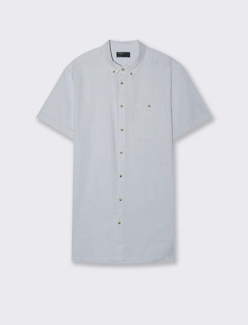 Camicia basic oxford regular fit da uomo - Celeste