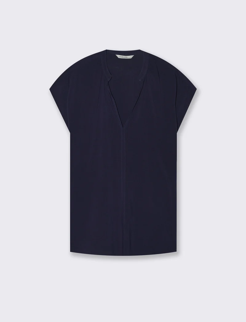 Casacca con scollo a v da donna - Blu