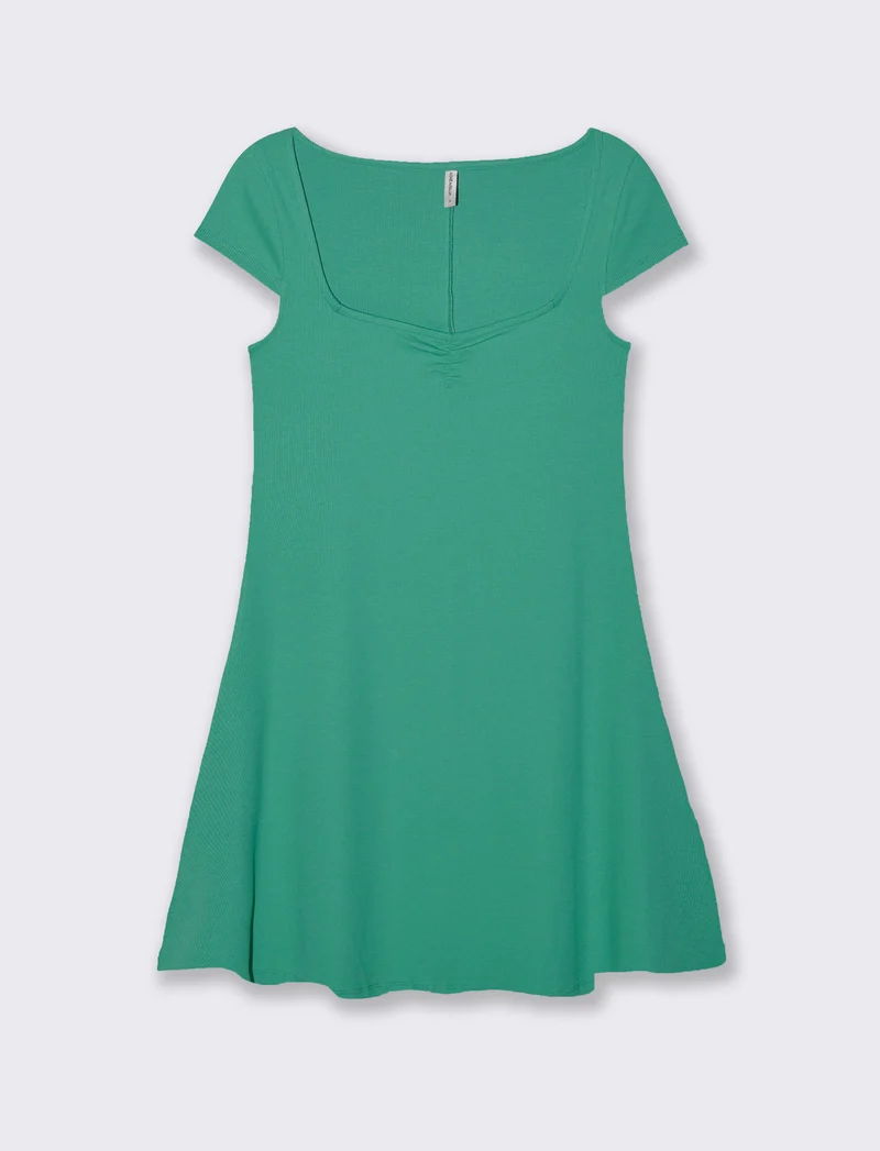 Vestito corto da donna - Verde smeraldo