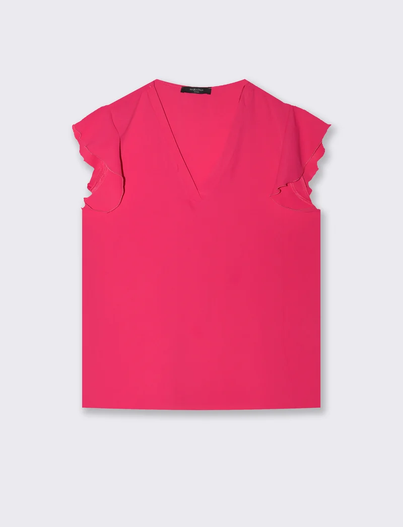 Casacca con rouches - Fuxia