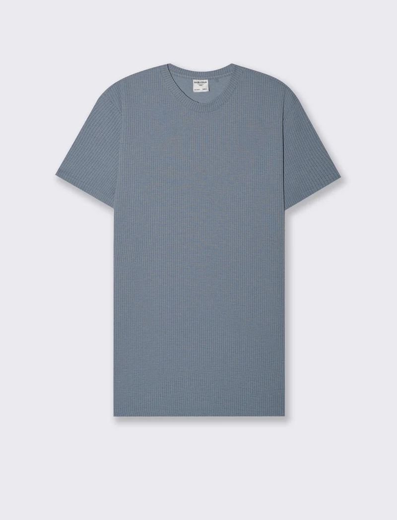 T-shirt effetto maglia jacquard da uomo - CARTA DA ZUCCHERO