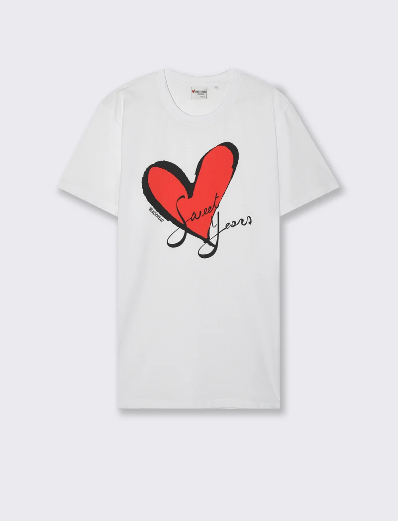 T-shirt con stampa sweet years da uomo - Bianco