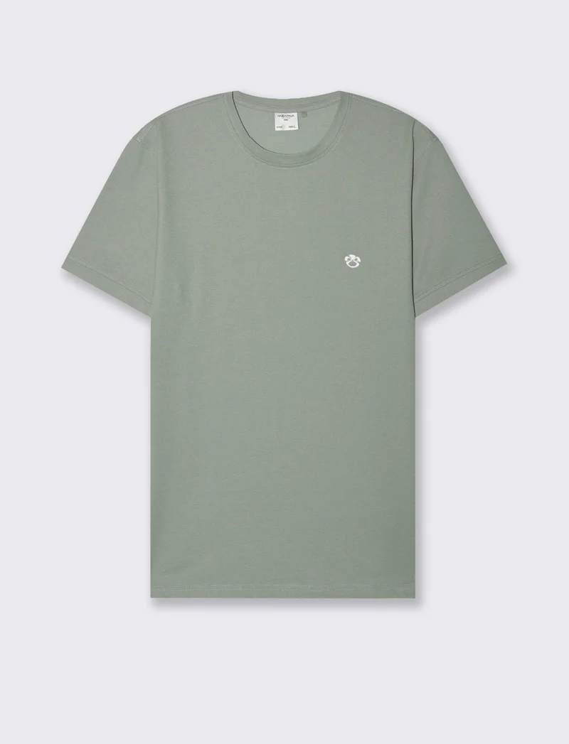 T-shirt in piquet da uomo - Verde