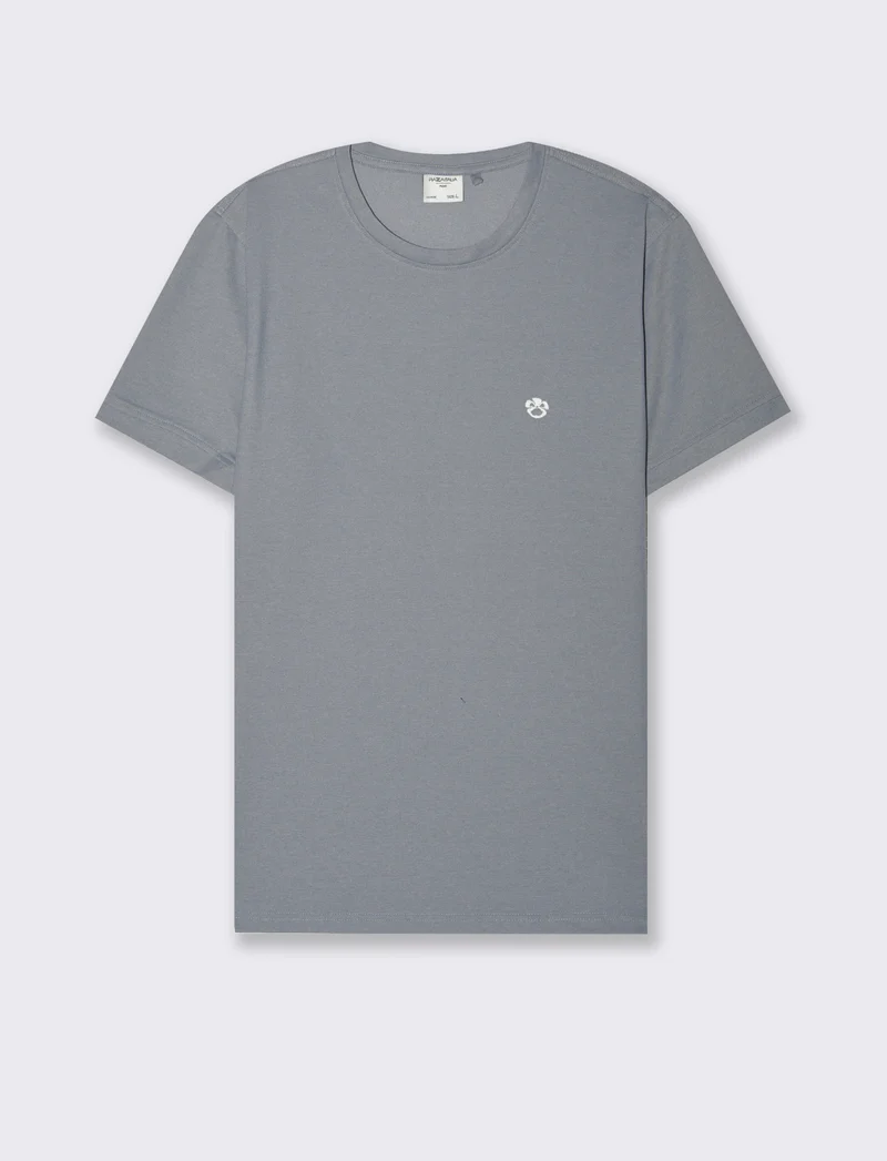 T-shirt in piquet da uomo - Celeste