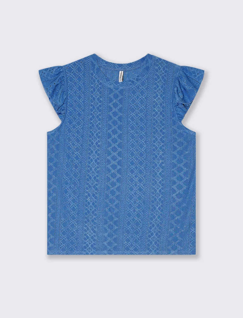 Top in pizzo da donna - Bluette